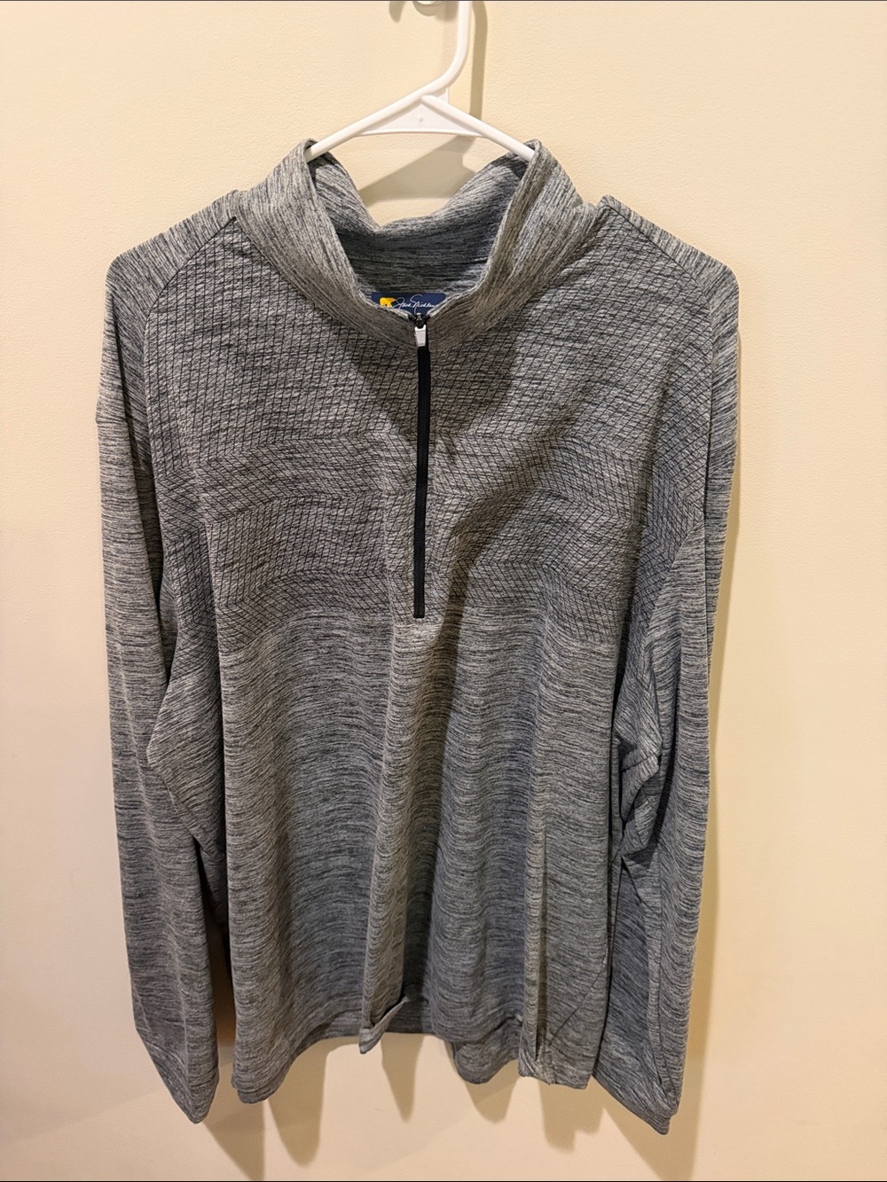 Men's Heather Gray Zip Pullover Sweater
